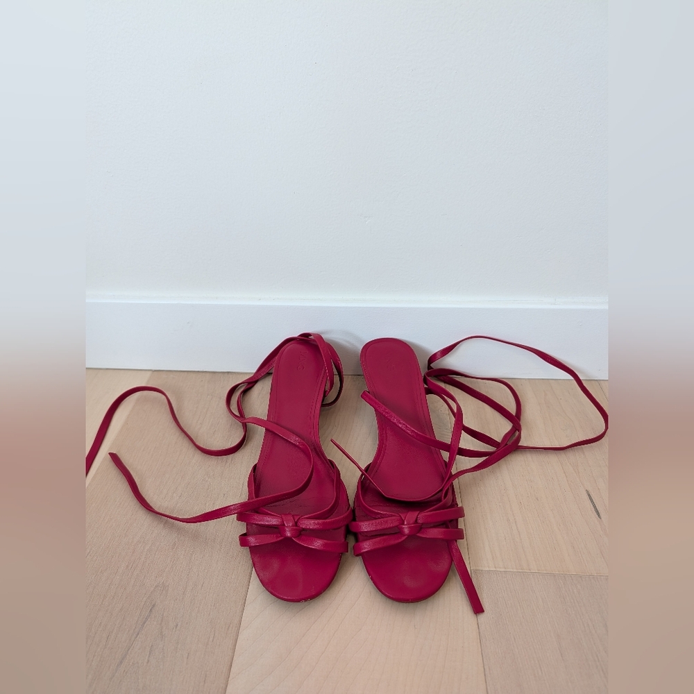 Mango RED Strappy Sandals (9/EU40)